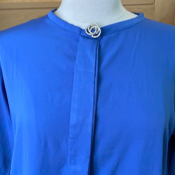 Vintage 70’s Long Blue Dress, Size M - Picture 8 of 16
